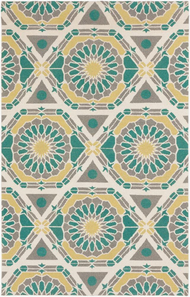 Surya Kaleidoscope KAL-8001 Ivory;Light Olive;Olive;Teal 2' x 3' Rug
