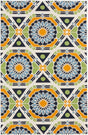 Surya Kaleidoscope KAL-8002 Burnt Orange;Dark Blue;Grass Green;Ivory;Light Blue 8' x 11' Rug
