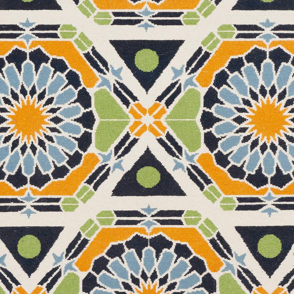 Surya Kaleidoscope KAL-8002 Burnt Orange;Dark Blue;Grass Green;Ivory;Light Blue 5' x 8' Rug