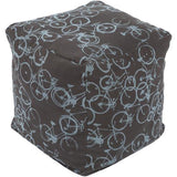 Surya Peddle Power PDPF-001 18"H x 18"W x 18"D Pouf