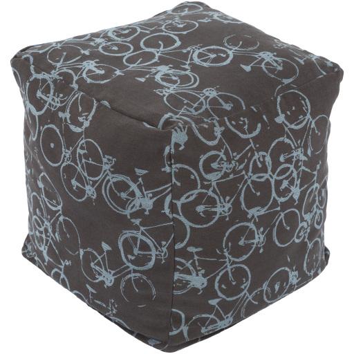Surya Peddle Power PDPF-001 18"H x 18"W x 18"D Pouf