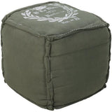 Surya Bonjour POUF-57 18"H x 18"W x 18"D Pouf