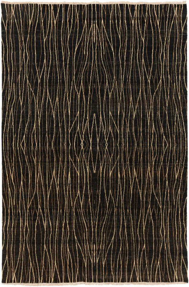 Surya Scarlet SCL-1002 Black;Mustard;Wheat 6' x 9' Rug