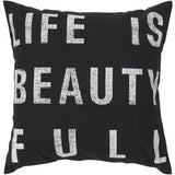 Surya Typography ST-082 22"H x 22"W Pillow Kit