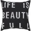 Surya Typography ST-082 22"H x 22"W Pillow Kit
