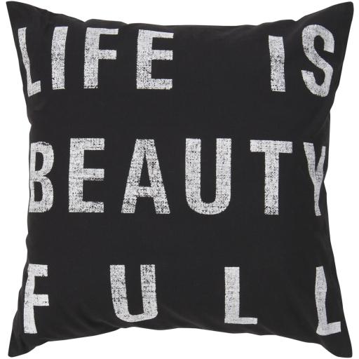 Surya Typography ST-082 22"H x 22"W Pillow Kit