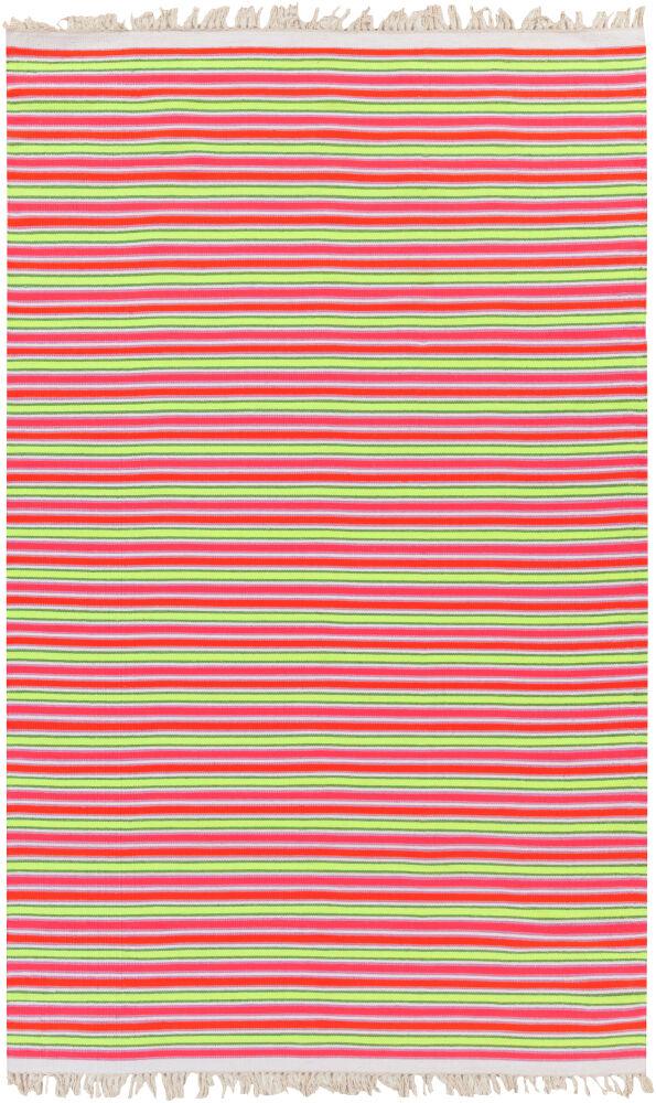 Surya Steps STP-9001 Grass Green;Ivory;Mauve;Orange;Pink 4' x 6' Rug