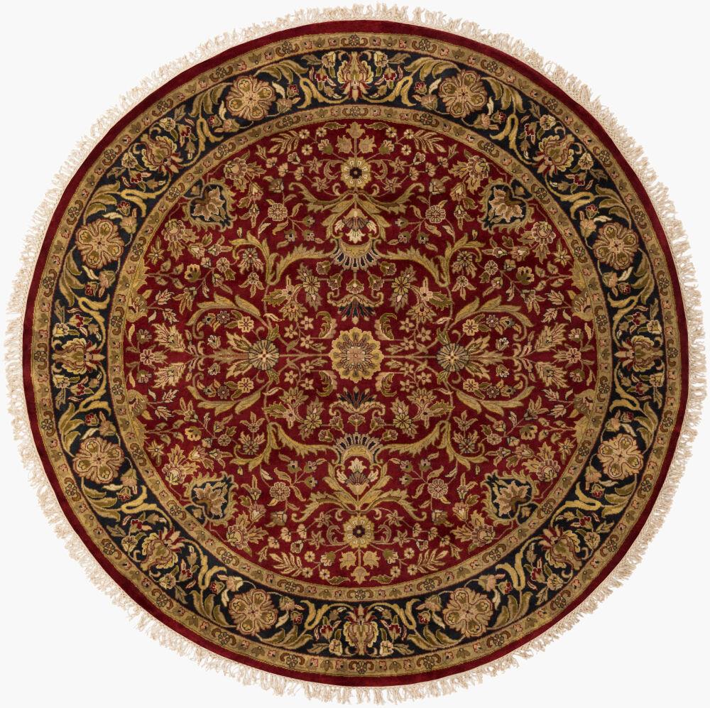 Surya Taj Mahal TJ-1143 Black;Brown;Burgandy;Dark Brown;Light Brown;Medium Brown;Olive 8' x 8' Rug