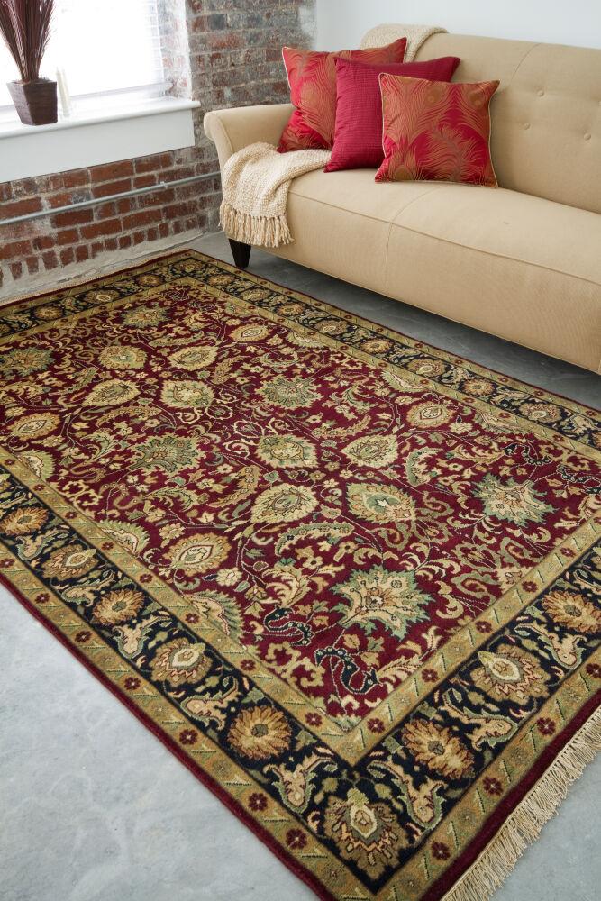 Surya Taj Mahal TJ-6575 Black;Brown;Dark Brown;Light Brown;Mustard;Olive;Rust;Tan 5'6" x 8'6" Rug