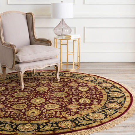 Surya Taj Mahal TJ-6575 Black;Brown;Dark Brown;Light Brown;Mustard;Olive;Rust;Tan 8' x 8' Rug