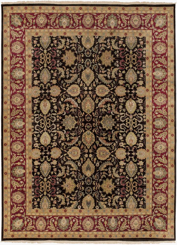 Surya Taj Mahal TJ-6576 Black;Brown;Dark Blue;Dark Brown;Light Brown;Medium Brown;Mustard;Olive;Rust;Tan 8'6" x 11'6" Rug