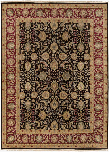 Surya Taj Mahal TJ-6576 Black;Brown;Dark Blue;Dark Brown;Light Brown;Medium Brown;Mustard;Olive;Rust;Tan 8'6" x 11'6" Rug