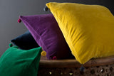 Surya Velvet Poms VP-004 20"H x 20"W Pillow Kit