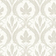 York Wallcoverings Adirondack Damask Beige & White Wallpaper