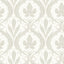 York Wallcoverings Adirondack Damask Beige & White Wallpaper
