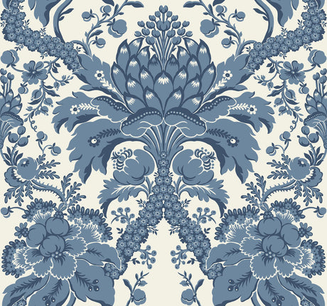 York French Artichoke Dam Blue Wallpaper