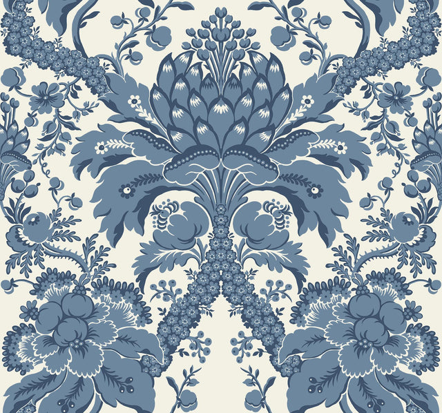 York French Artichoke Dam Blue Wallpaper