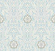 York Wallcoverings Gatsby Damask Blue Wallpaper