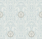 York Wallcoverings Gatsby Damask Blue Wallpaper