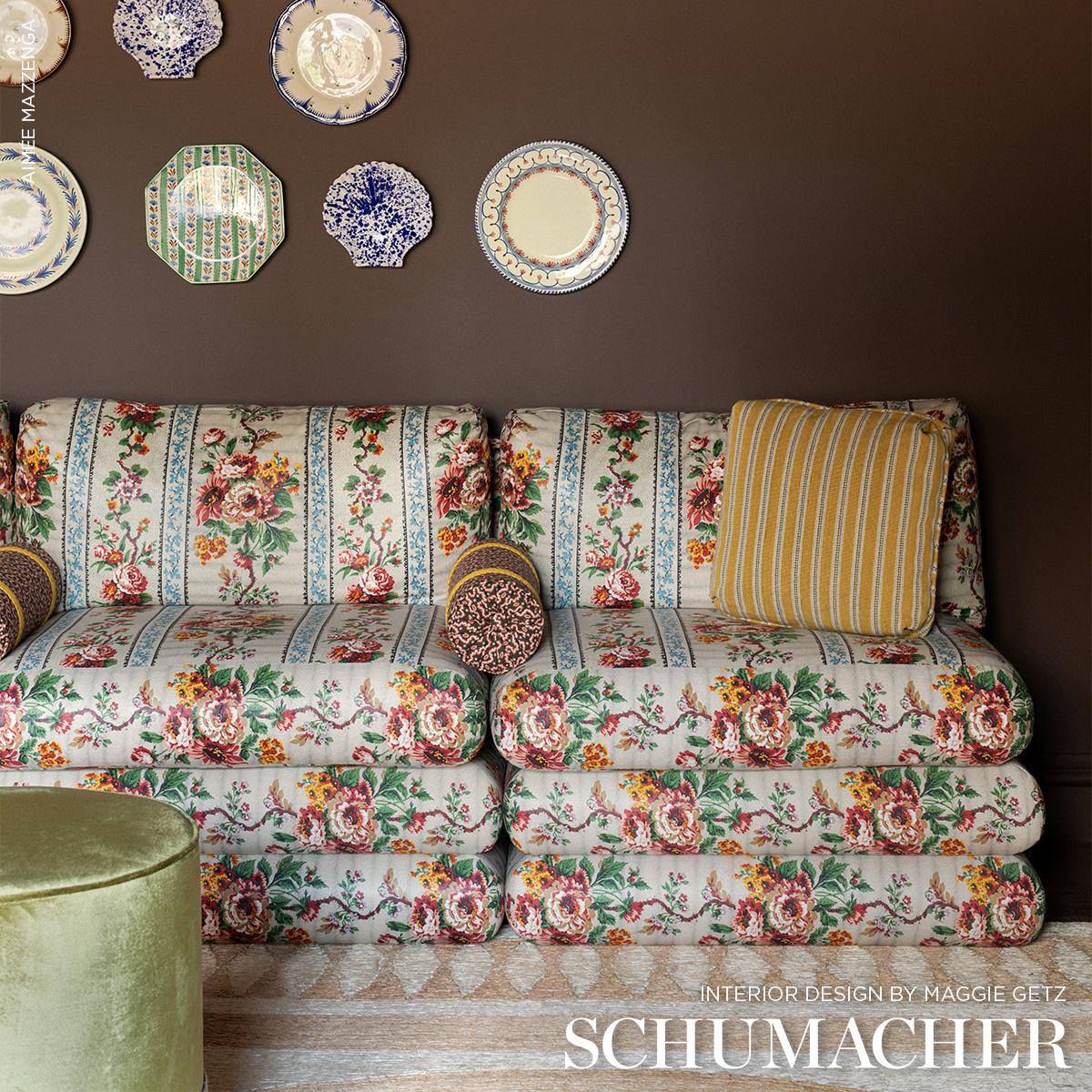 Schumacher Elizabeth Chintz Rose Fabric