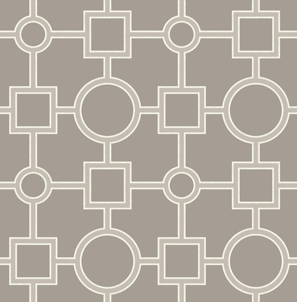 A-Street Prints Matrix Taupe Geometric Wallpaper