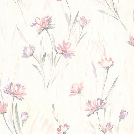 Brewster Home Fashions Gloria Peach Floral Wallpaper
