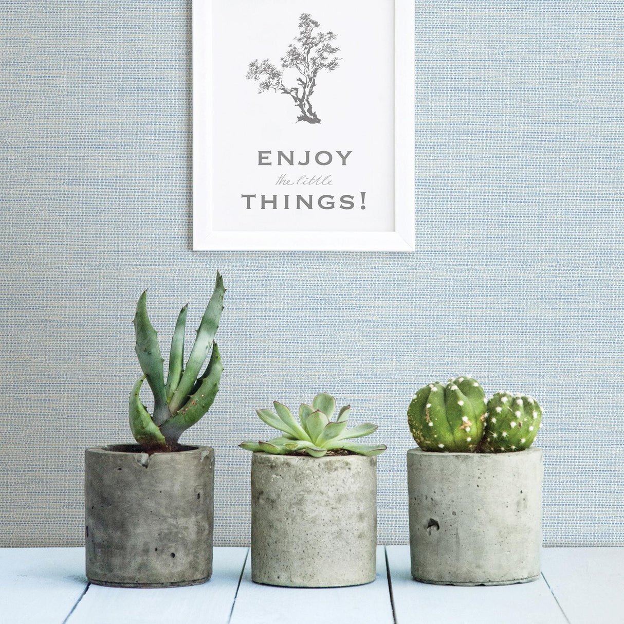 A-Street Prints Theory Faux Grasscloth Blue Wallpaper