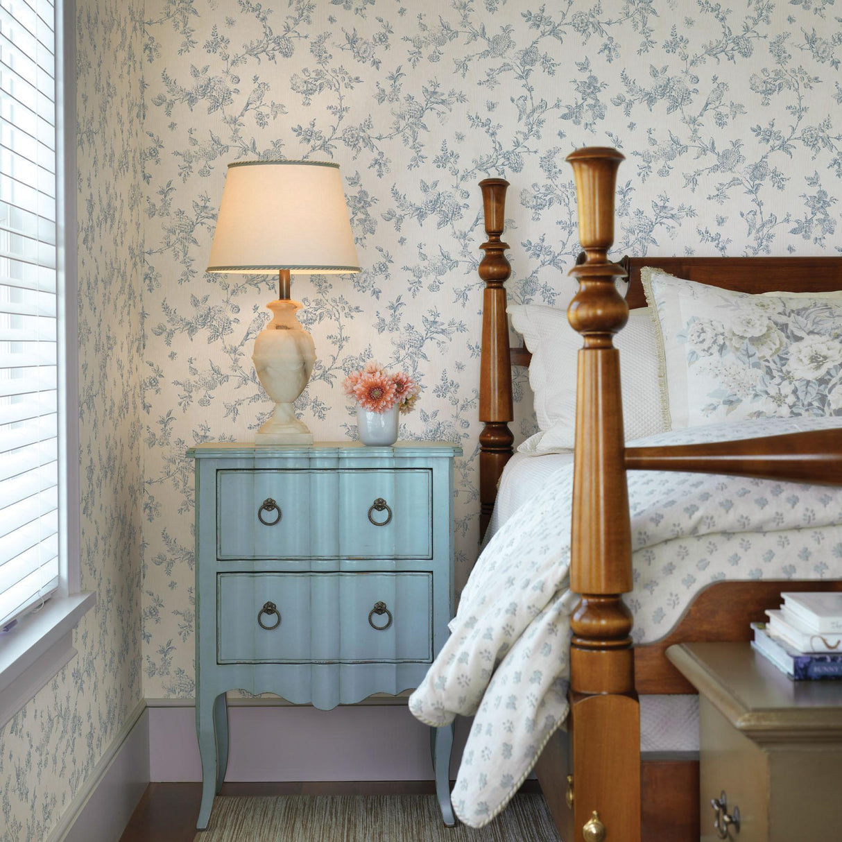 Brewster Home Fashions Brewster Fresh Start Kitchen & Bath Trails Blue Wallpaper