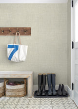 A-Street Prints Scott Living II Fabric Textures Olive Wallpaper