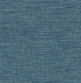 A-Street Prints Seychelles Faux Grasscloth Denim Wallpaper