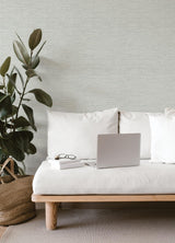 A-Street Prints Seychelles Faux Grasscloth Light Blue Wallpaper