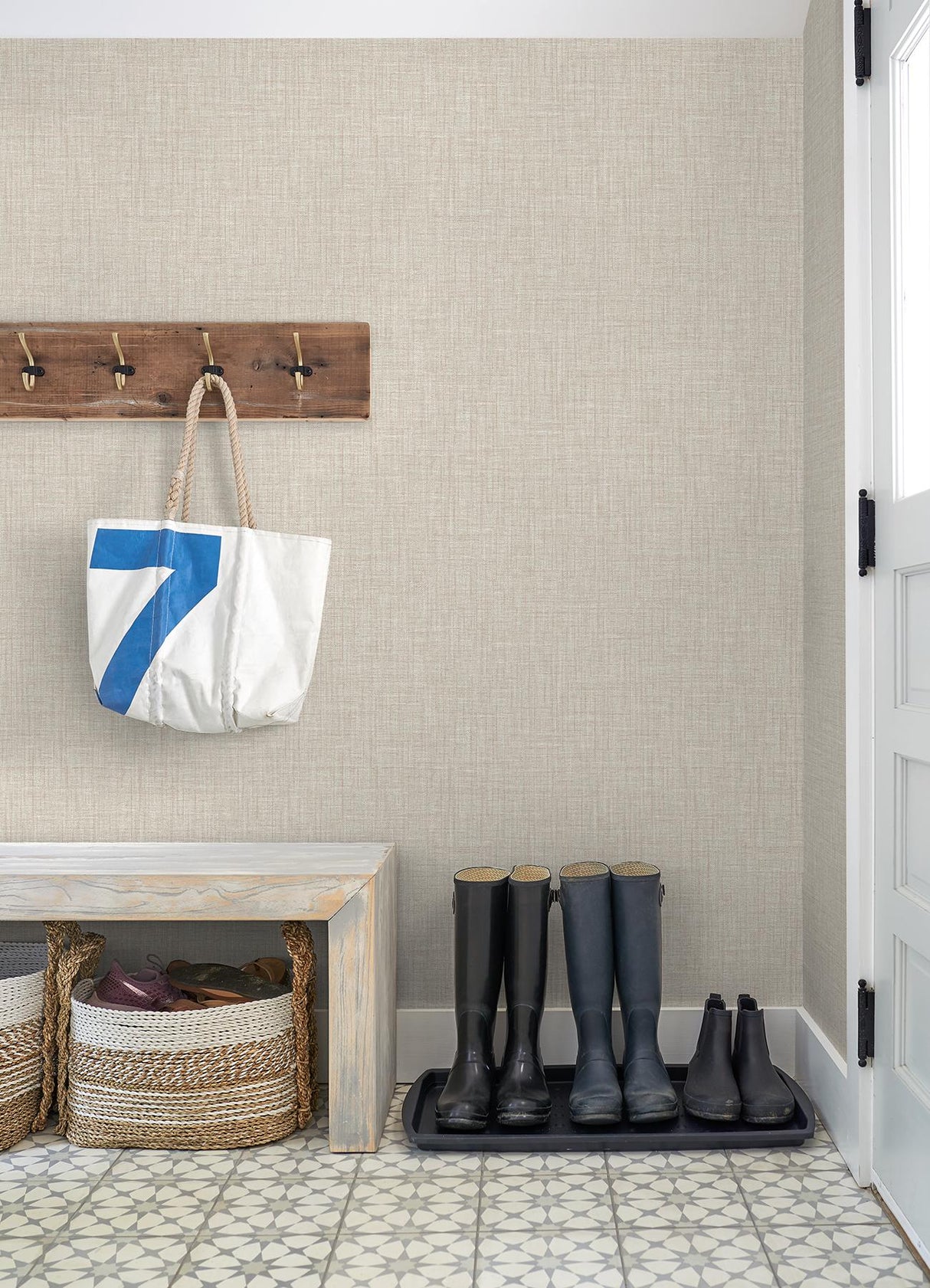 A-Street Prints Ingrid Fabric Textures Melba Wallpaper