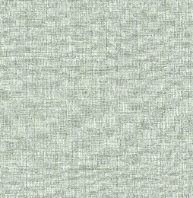 A-Street Prints Ingrid Fabric Textures Green Wallpaper