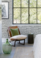 A-Street Prints Happy Abstract Charcoal Wallpaper