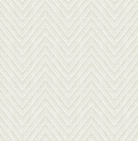 A-Street Prints Terrace Chevron Silver Wallpaper