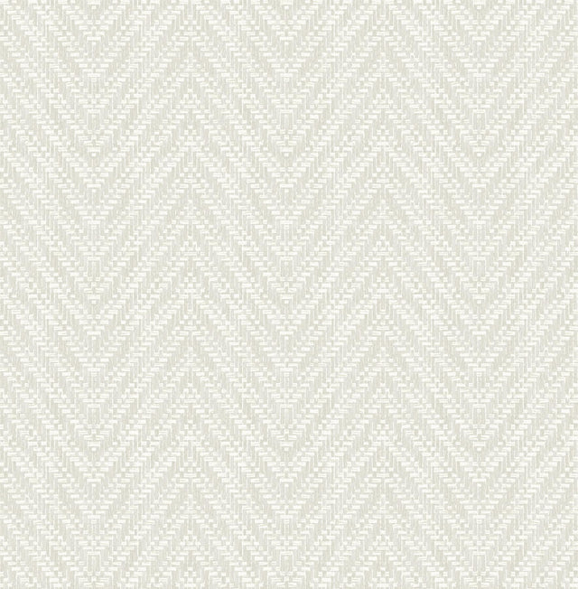 A-Street Prints Terrace Chevron Silver Wallpaper