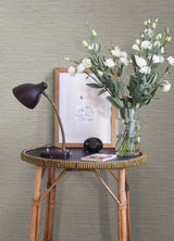 A-Street Prints Botanica Faux Grasscloth Stone Wallpaper