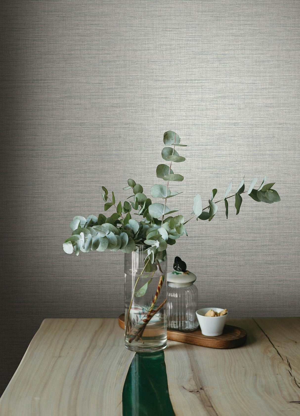 A-Street Prints Botanica Faux Grasscloth Seafoam Wallpaper