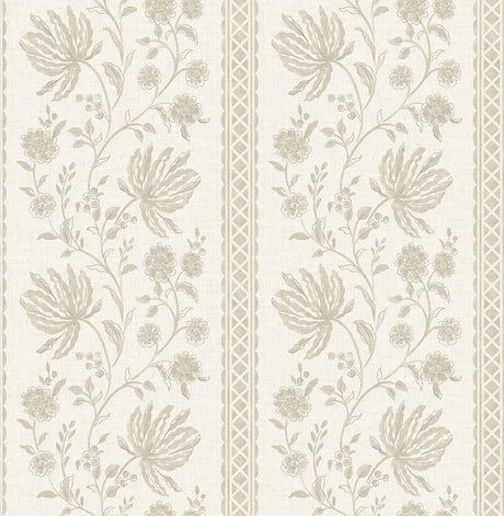 A-Street Prints Erin Gates Edgemoor Taupe Wallpaper