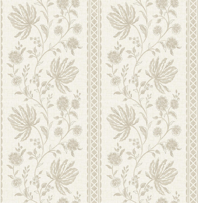 A-Street Prints Erin Gates Edgemoor Taupe Wallpaper
