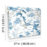 Ronald Redding Designs Bridgewater Blue Wallpaper