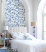 Brewster Home Fashions Beacon House Empress 2669-21715 Sapphire Wallpaper