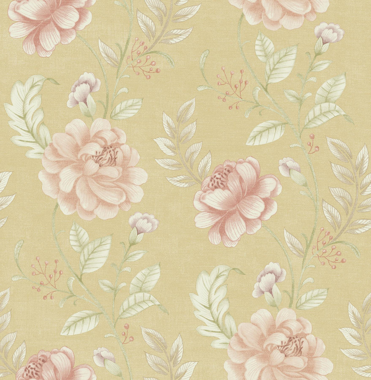 Brewster Home Fashions Beacon House Empress 2669-21761 Butter Wallpaper