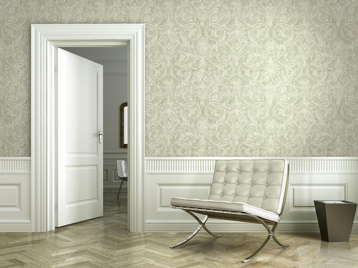 Brewster Home Fashions Fairwinds Studio Piazza 290-50104 Green Wallpaper