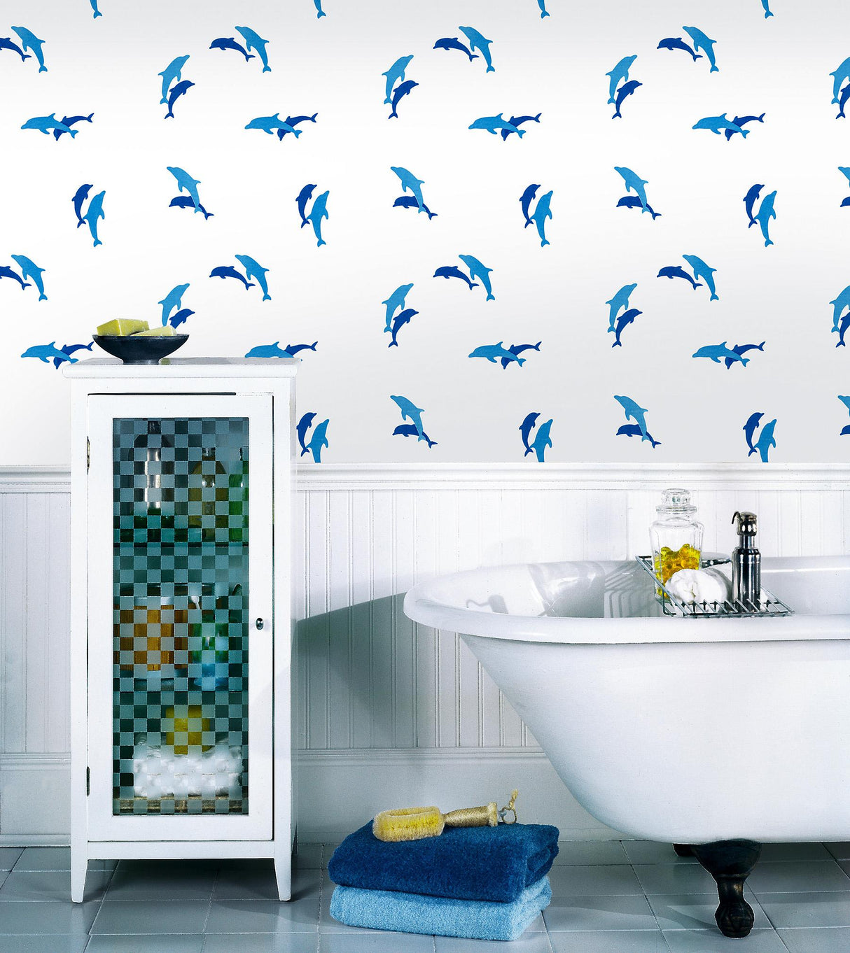 Brewster Home Fashions 402-63870 Blue Sidewall