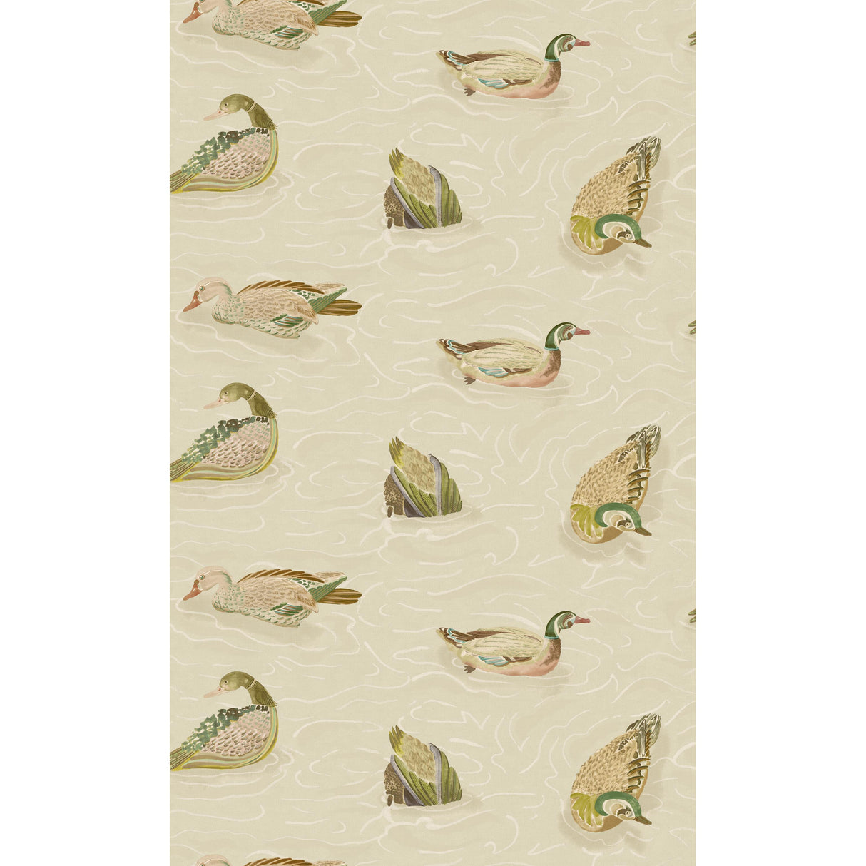 Mulberry DUCK POND EMERALD/STONE Wallpaper