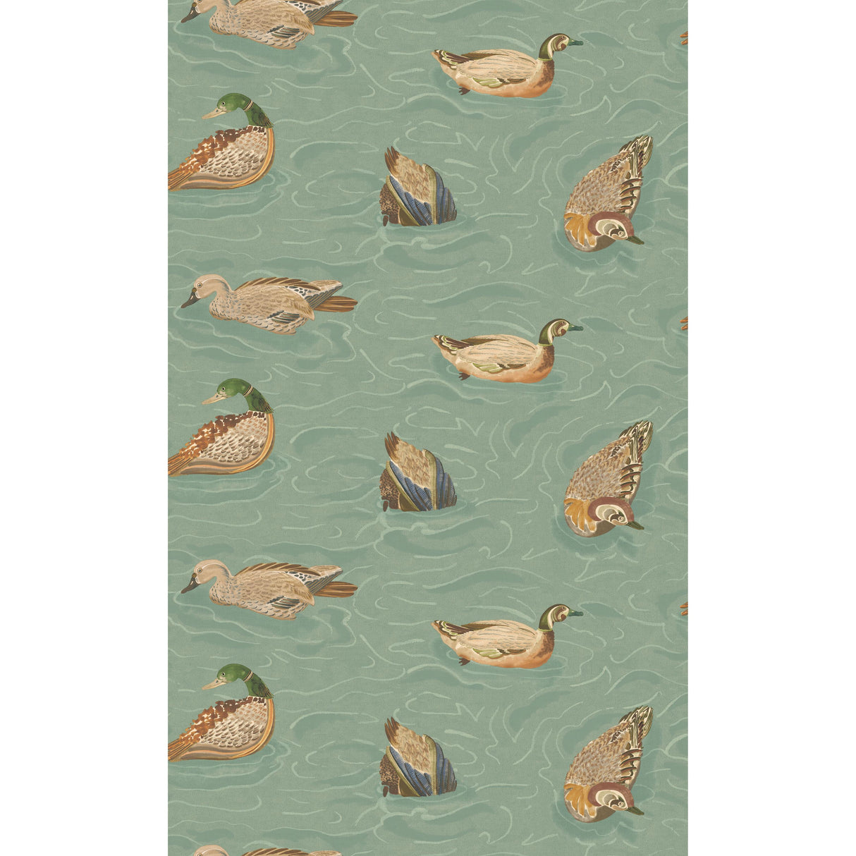 Mulberry DUCK POND TEAL Wallpaper
