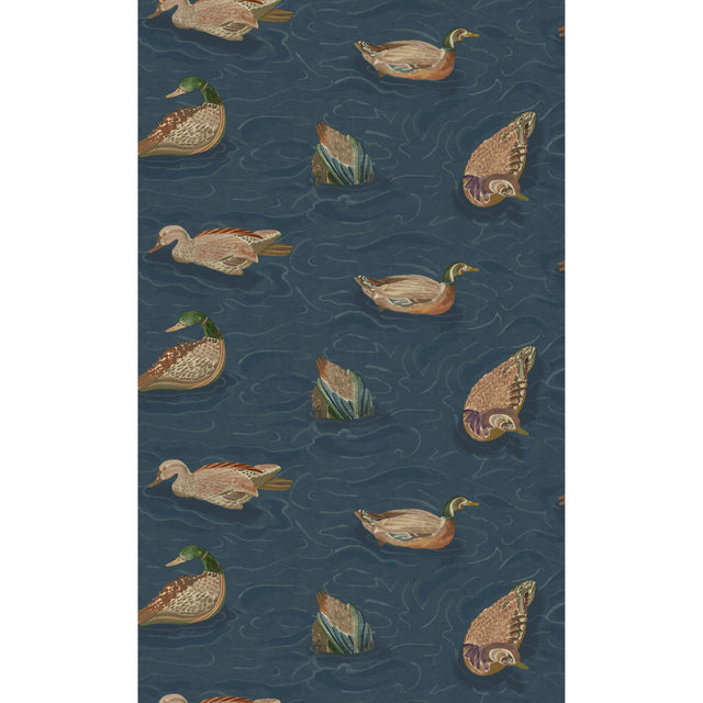 Mulberry DUCK POND INDIGO Wallpaper