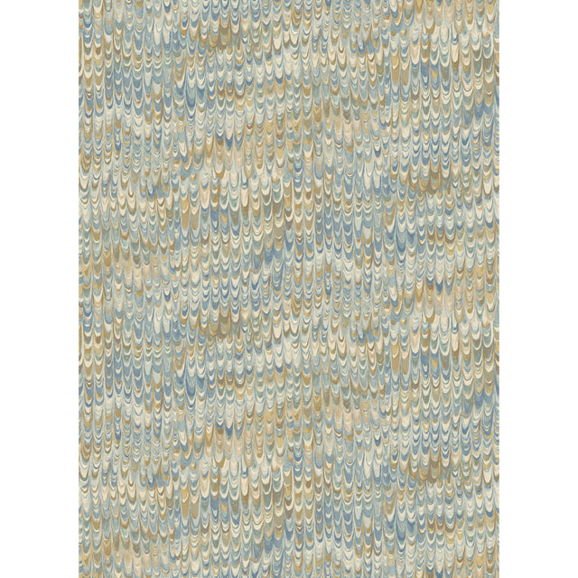 Mulberry END PAPER BLUE/SAND Wallpaper