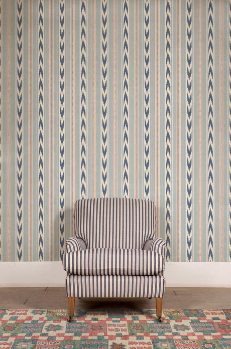Mulberry NEWPORT STRIPE BLUE/RED Wallpaper